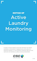 PN 1131 CSC Go English Laundry Monitoring Notice